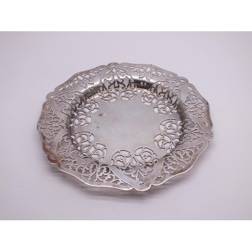 56 - SILVER PIERCED DISH