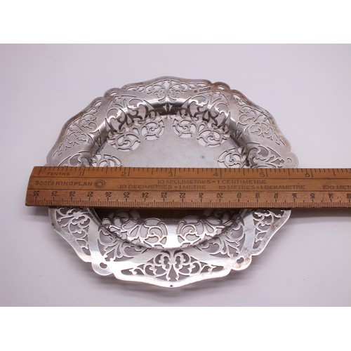 56 - SILVER PIERCED DISH