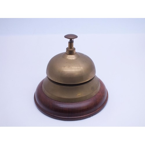 57 - WOOD & BRASS DESK BELL