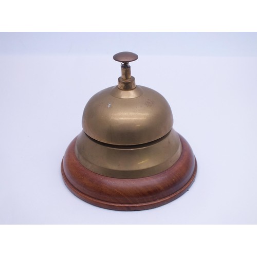 57 - WOOD & BRASS DESK BELL