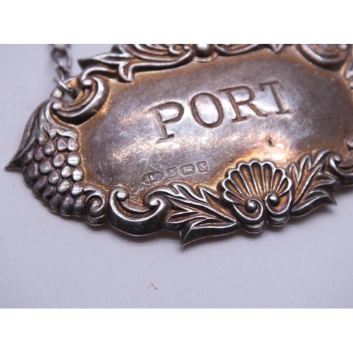 59 - SILVER PORT DECANTER LABEL