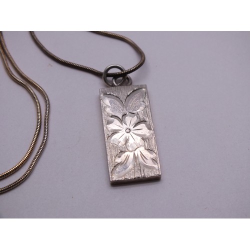 72 - SILVER INGOT PENDANT NECKLACE