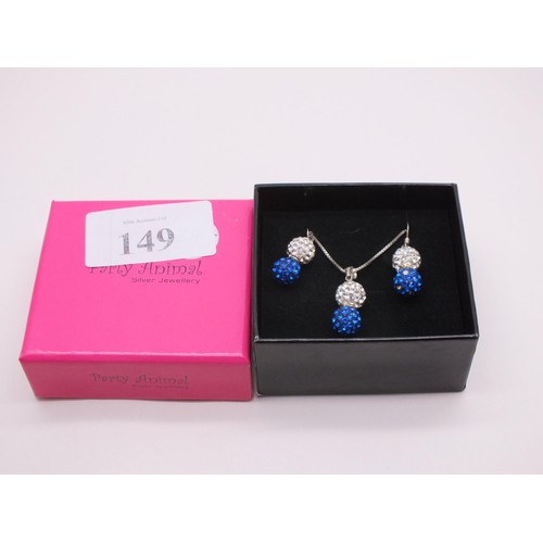 149 - BOXED SILVER NECKLACE SET