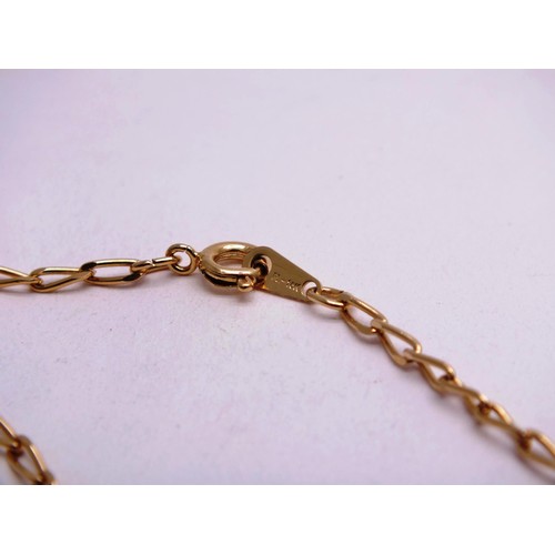 230 - 18ct GOLD PLATED IDENTITY BRACELET, 18ct GOLD PLATED 20