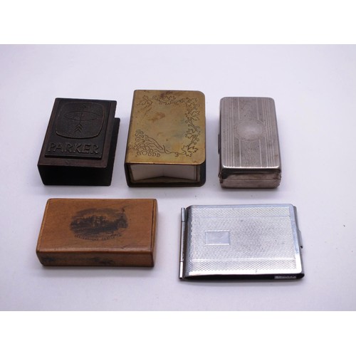 86 - COLLECTION OF VINTAGE SNUFF BOXES & MATCHBOX COVERS