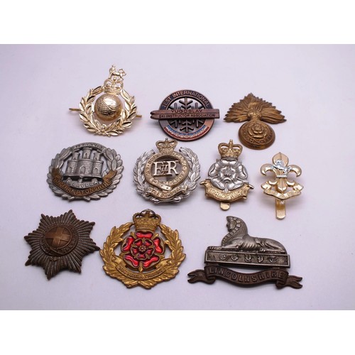 87 - TEN MILITARY CAP BADGES