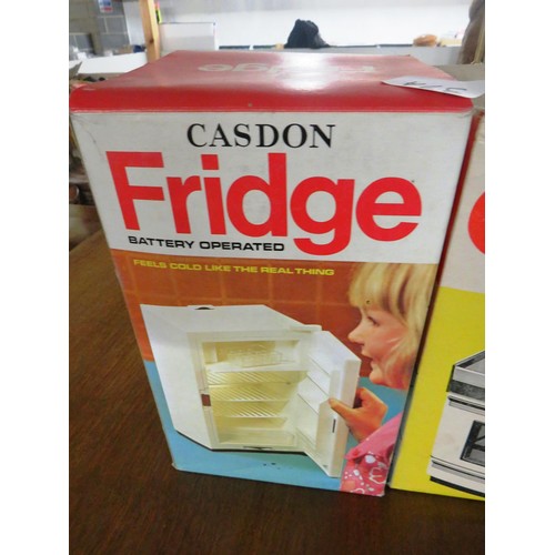 37A - FOUR VINTAGE BOXED CASDON TOYS INCLUDES FRIDGE & COOKER