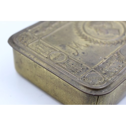 549 - WW1 1914 BRASS Princess Mary Christmas Tin (139g)