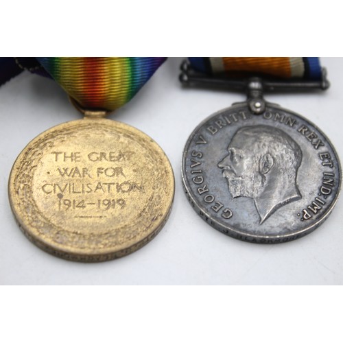 554 - WW1 Medal Pair with Original Ribbons To 21735 PTE J.Blackmore - South Lanc Regt