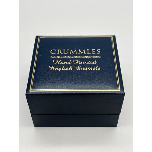 207 - CRUMMLES HAND PAINTED ENGLISH ENAMEL PILL BOX