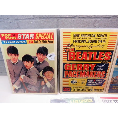 146 - SIX BEATLES PRINTS