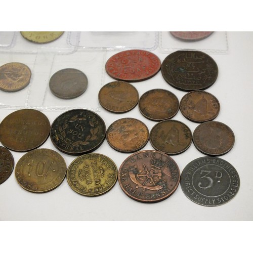 6 - 30 x OLD COINS AND TOKENS, 1850 TOKEN, SEAFIELD COLLIERY