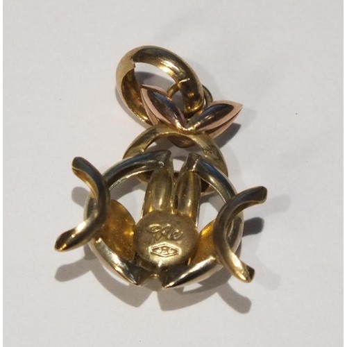 57 - 9CT GOLD LADYBIRD / BUG PENDANT 1.5G