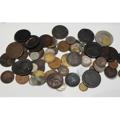 236 - BAG OF MIXED COINS INCLUDING GEORGIAN / USA ETC