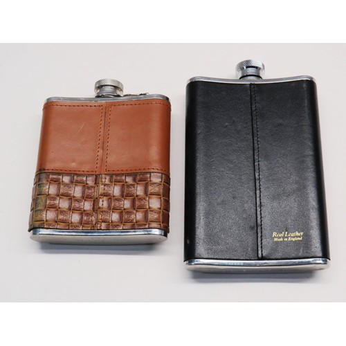 132 - TWO VINTAGE HIP FLASKS