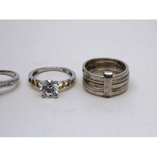 302 - 5 x SILVER RINGS