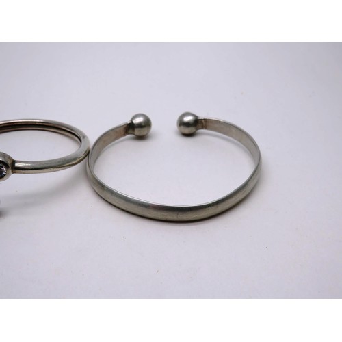 330 - 3 x SILVER BANGLES