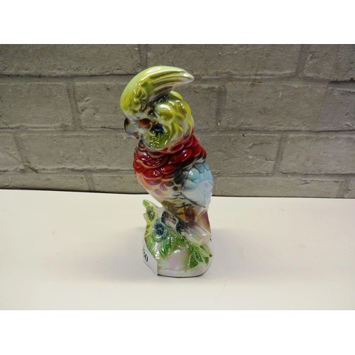 180 - JEMA HOLLAND 1950's CERAMIC LUSTRE PARROT