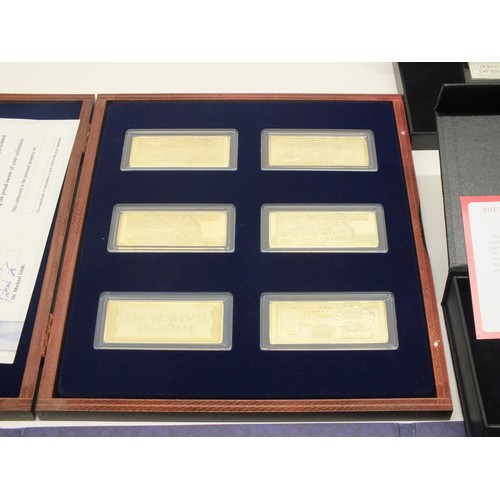 73 - 4x COIN COLLECTIONS IN CASES TO INCLUDE POUND INGOTS, THE PLATINUM WEDDING ANNIVERSARY PHOTOGRAPHIC ... 