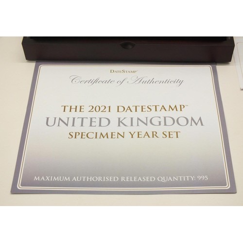 78 - THE 2021 DATESTAMP UNITED KINGDOM SPECIMEN YEAR SET IN CASE PLUS THE LIFE AND TIMES OF HER MAJESTY T... 