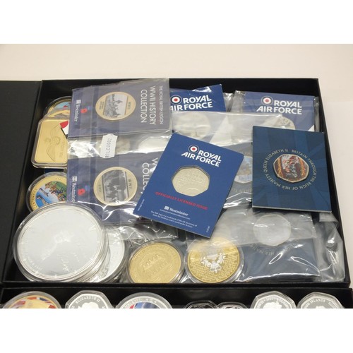 85 - 2x CASES OF VARIOUS COLLECTABLE COINS IN PROTECTIVE CASES