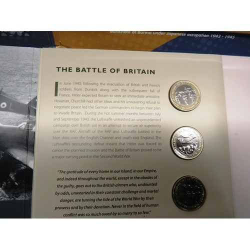 86A - 6x BRITISH MILITARY COLLECTABLE COINS & COIN SETS