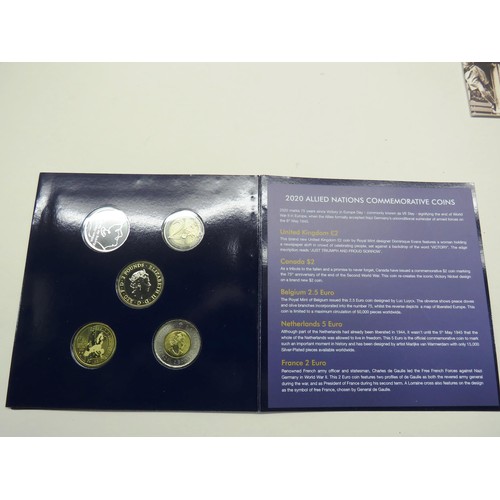 86A - 6x BRITISH MILITARY COLLECTABLE COINS & COIN SETS