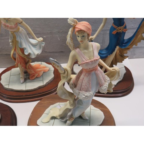 103 - FIVE LEONARDO LADY FIGURINES INCLUDES PARYTIME, ELEGANCE ETC