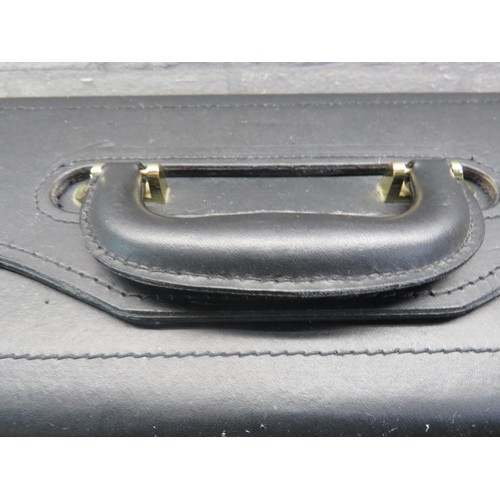 165 - LEATHER BRIEFCASE WITH SECURITY LOCK