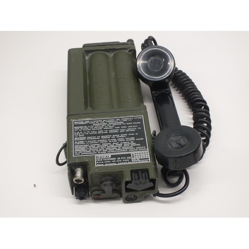 4 - TWO VINTAGE ARMY FIELD TELEPHONES