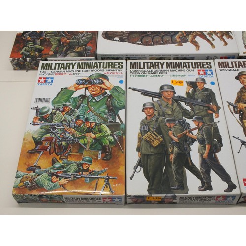 6 - COLLECTION OF TAMIYA ARMY MODELS 1:35 SCALE - INCLUDES NEW AND USED