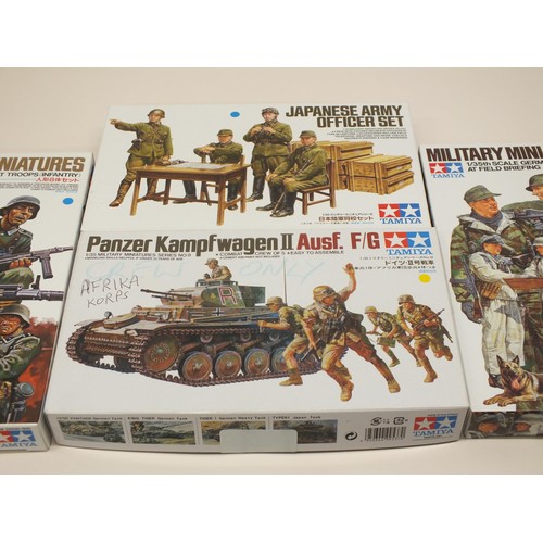 6 - COLLECTION OF TAMIYA ARMY MODELS 1:35 SCALE - INCLUDES NEW AND USED