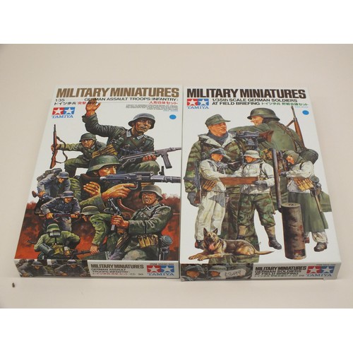 6 - COLLECTION OF TAMIYA ARMY MODELS 1:35 SCALE - INCLUDES NEW AND USED