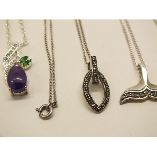 13 - SILVER NECKLACES ETC