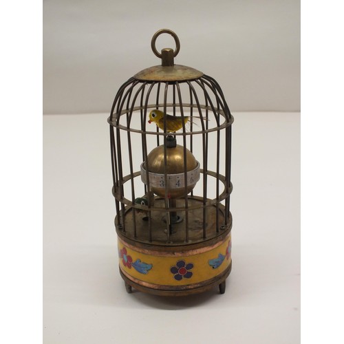 239 - VINTAGE BIRD CAGE AUTOMATON CLOCK