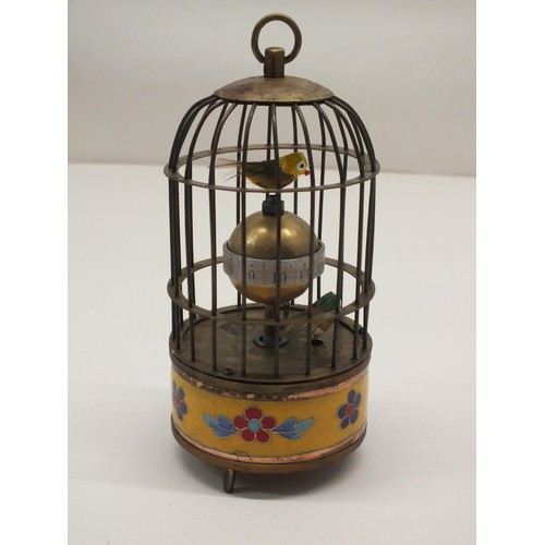 239 - VINTAGE BIRD CAGE AUTOMATON CLOCK