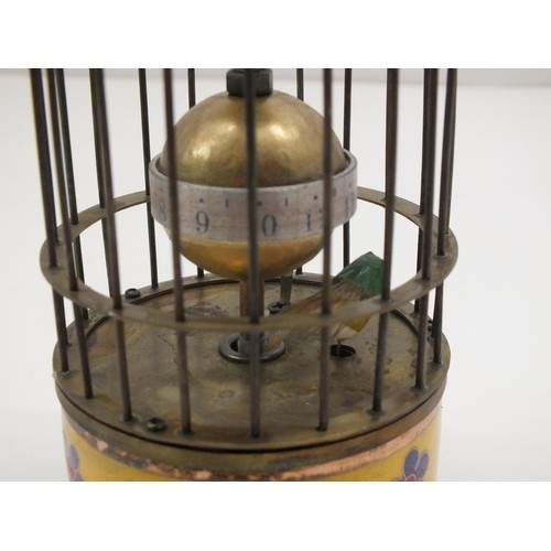 239 - VINTAGE BIRD CAGE AUTOMATON CLOCK