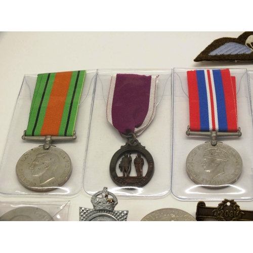 32 - VARIOUS MEDALS, BADGES, COINS ETC