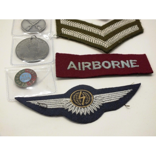 32 - VARIOUS MEDALS, BADGES, COINS ETC