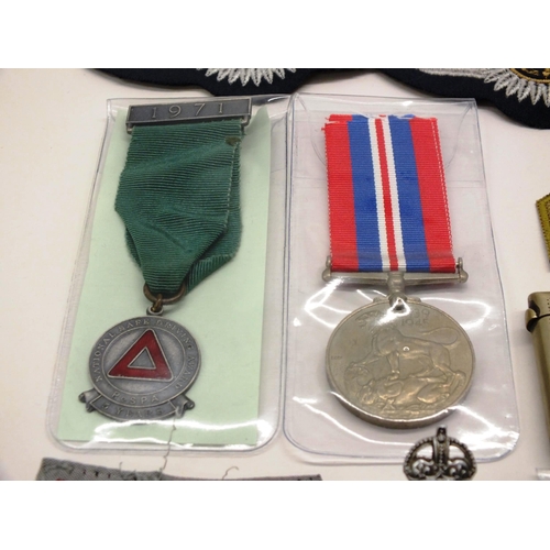 37 - VARIOUS MEDALS, COINS, VESTA ETC