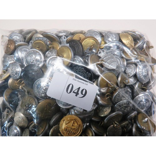 49 - APPROXIMATELY 2KG BAG OF POLICE MILITARY BUTTONS