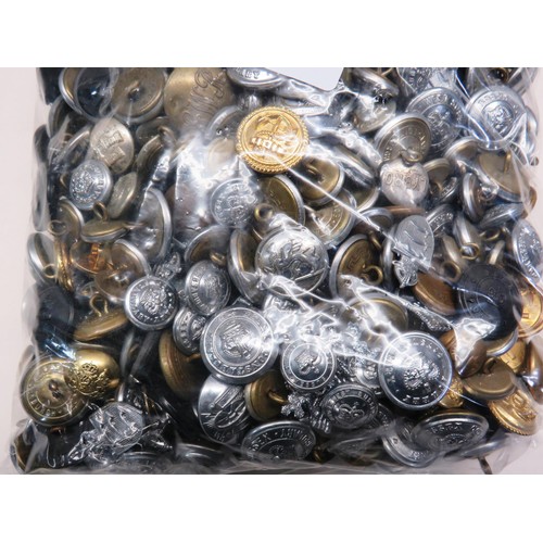 49 - APPROXIMATELY 2KG BAG OF POLICE MILITARY BUTTONS