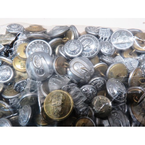 50 - APPROXIMATELY 2KG BAG OF POLICE MILITARY BUTTONS