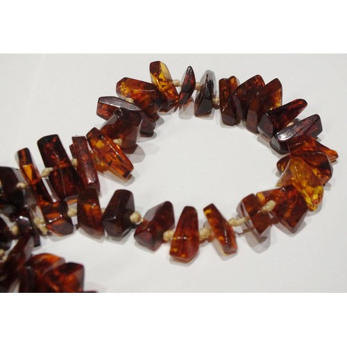 274 - VINTAGE REAL COGNAC AMBER CHUNKY NUGGET BEAD 30