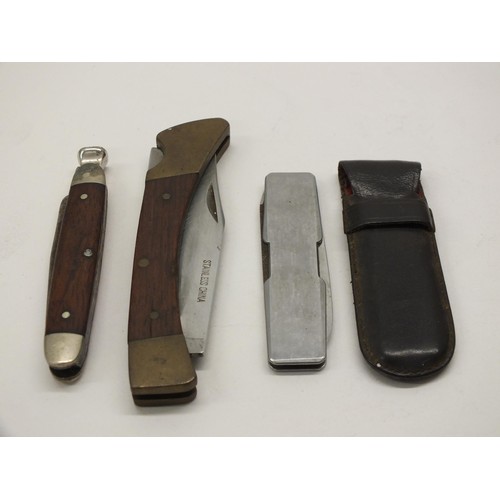 248 - THREE VINTAGE PENKNIVES INCLUDES RODGERS SHEFFIELD MILITARY SMOKERS KNIFE AND SOLINGEN A.KNECHT KNIF... 