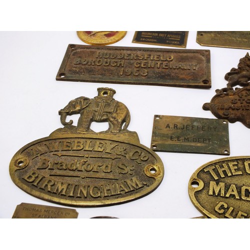 265 - COLLECTABLE AND UNUSUAL SIGNAGE, SILVER, BRASS- 1940'S, 50'S,60'S MIX OF 25 ITEMS