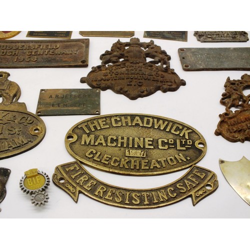 265 - COLLECTABLE AND UNUSUAL SIGNAGE, SILVER, BRASS- 1940'S, 50'S,60'S MIX OF 25 ITEMS