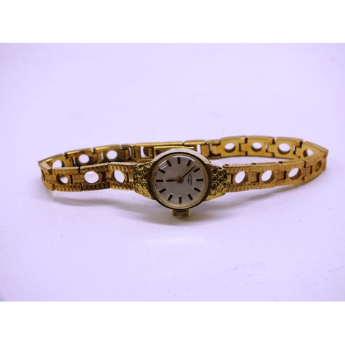 340 - ROTARY LADIES WIND UP WATCH GOLD- FULLY WORKING SUPPLIED IN THE ORIGINAL BOX- VINTAGE WATCH