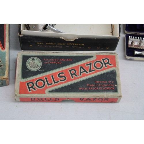 413 - 7 x Assorted Vintage Gents RAZORS / CLIPPERS Inc Rolls Razor, Gilette Etc