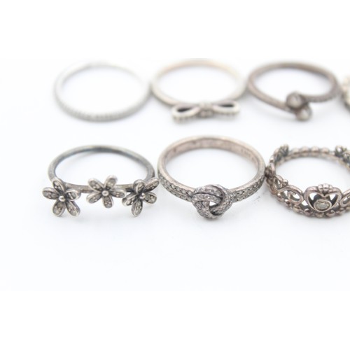 428 - x 8 .925 Pandora Rings